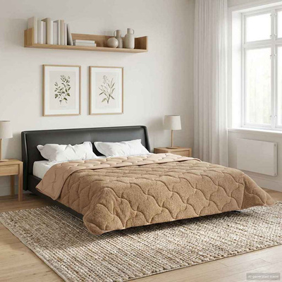 Kołdra na cały rok Kwiłtowany Ciemnoszary 200 x 200 cm