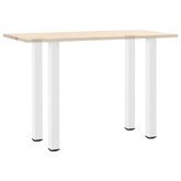 Nogi do stołu barowego 4 szt. Białe 100-102 cm Stal