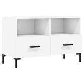 vidaXL Szafka pod TV, biała, 80x36x50 cm, materiał drewnopochodny wariant 7