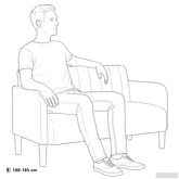 Sofa dwuosobowa niebieska 109 cm aksamitna