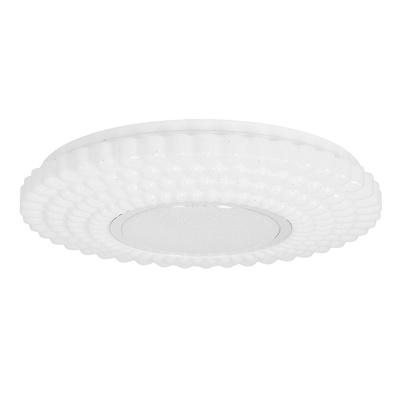 URAN lampa sufitowa plafon 38cm 24W LED 4000K klosz biały+chromowy  13-34250