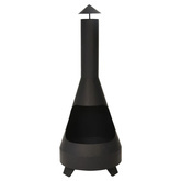 ProGarden Palenisko z kominem Charming, 118 cm, czarne