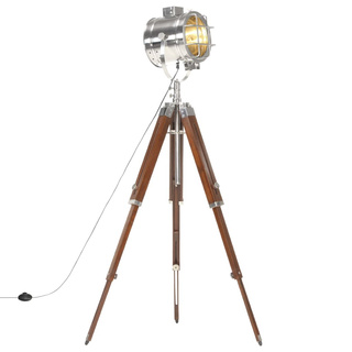 Lampa podłogowa na trójnogu, lite drewno mango, 165 cm
