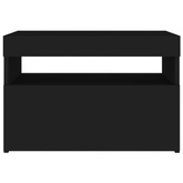 vidaXL Szafka pod TV z oświetleniem LED, czarna, 60x35x40 cm