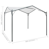 Pawilon ogrodowy, 3x3x2,6 m, biały, 180 g/m? vidaXL