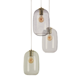 Lampa Wiszącza 3 szkalne tuby E27 Abruzzo Claro