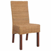 Krzesła stołowe, 6 szt., brązowe, naturalny rattan