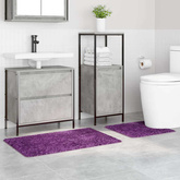 Zestaw mat łazienkowych antypoślizgowych 2 pcs Fioletowy PP