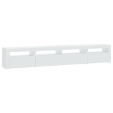 vidaXL Szafka pod TV z oświetleniem LED, biała, 240x35x40 cm