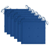 vidaXL Składane krzesła ogrodowe z poduszkami, 6 szt., drewno akacjowe