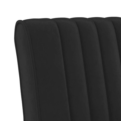 vidaXL Fotel, czarny, obity aksamitem