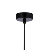Lampa wisząca czarna E27 metal / drewno Flen Ledea 50101263