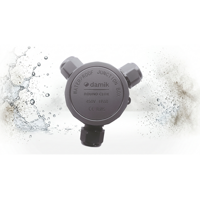 DAMIK ROUND CLOX 03T – IP68 450V Puszka Łączeniowa Hermetyczna Trójdrożna