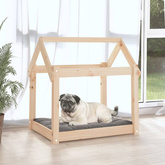 vidaXL Legowisko dla psa, 71x55x70 cm, lite drewno sosnowe