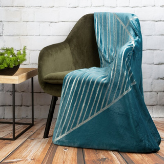 Koc Fla turkusowy 150x200