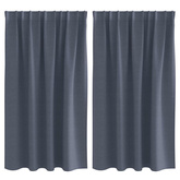 Firany blackout z kółkami 2 pcs Antracyt 140 x 140 cm Poliester