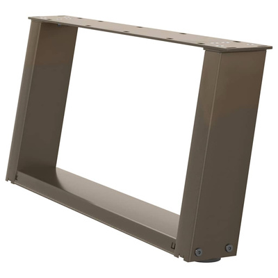 Nogi do stolika kawowego w kształcie litery U 2 szt. Naturalna stal 70x(30-31) cm Stal