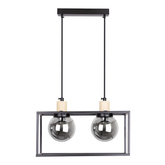 Lampa wisząca czarna metalowa dymiona 2xE27 Retro 2 32-00750
