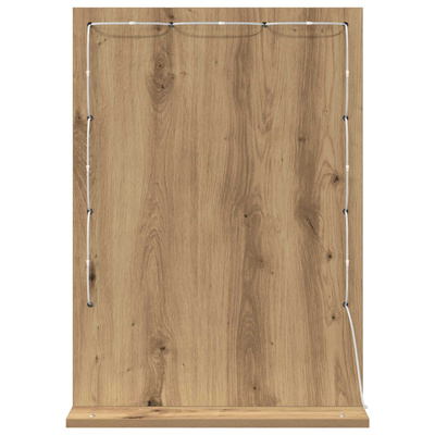 Lustro toaletowe Dąb rzemieślniczy 70 x 50 x 18 cm Prostokątny