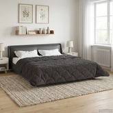 Zimowa Kołdra Antracyt 240 x 260 cm Mikrofibra i Fleece Teddy