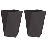 Donica 2 pcs Czarny 50 x 50 x 75 cm Stal