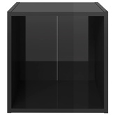 vidaXL Szafka pod TV, wysoki połysk, czarna, 37x35x37 cm