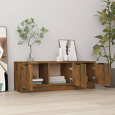 vidaXL Szafka pod TV, przydymiony dąb, 197x35x52 cm