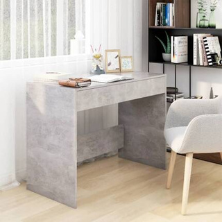 vidaXL Biurko, szarość betonu, 101x50x76,5 cm, materiał drewnopochodny