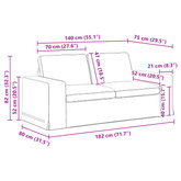 Sofa Ciemna zieleń 182 x 80 x 82 cm tkanina