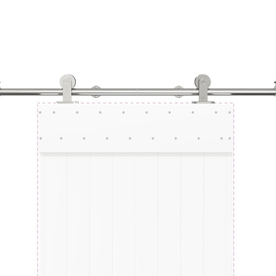 System do mocowania drzwi przesuwnych, 200 cm, stal, srebrny