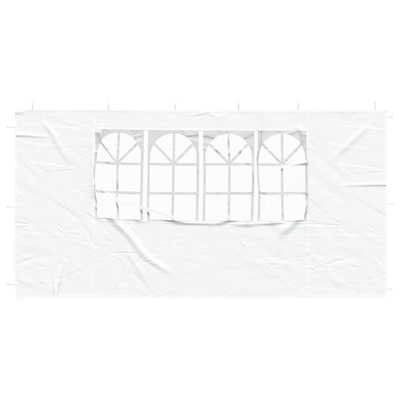 Ściana boczna namiotu na imprezy 2 pcs 400 x 195 cm Biały