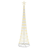 Choinka świąteczna LED z podstawą Ciepła biel 250 cm Metal