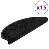 Maty na schody 15 szt. 65x21x4 cm Czarne półokrągłe duże