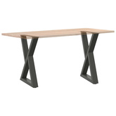 Nogi do stołu jadalnego 2 szt. Antracyt 60x(72-73,3) cm Stal