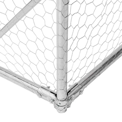 Zewnętrzna buda dla psa z drzwiami 2x2x1 m, ocynkowana stal