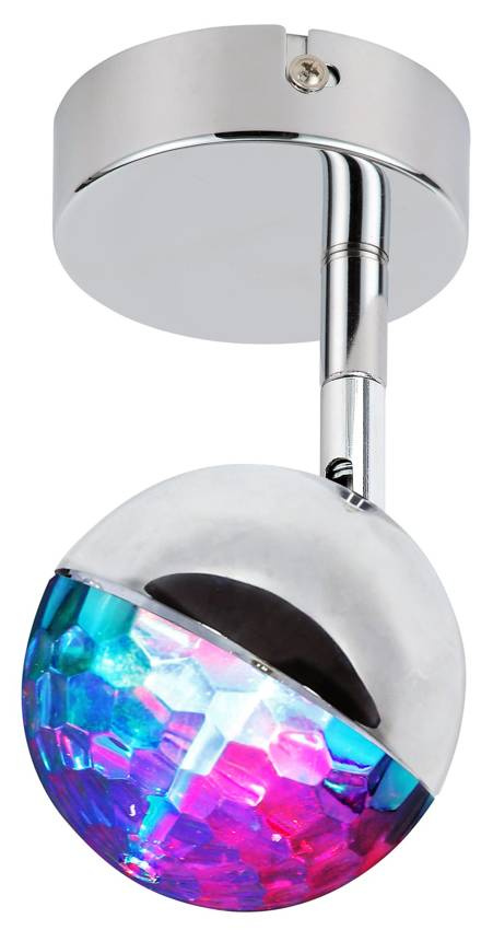 Kinkiet LED RGB PARTY 91-67753 GŁÓWKA OKRĄGŁA 1E CHROM