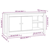vidaXL Szafka pod TV, miodowy brąz, 103x36,5x52 cm, drewno sosnowe