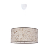Lampa wisząca z abażurem Papirus beżowa do salonu i sypialni