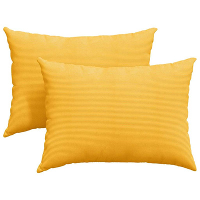 Poduszki na sofę 2 pcs Jasnożółty 70 x 50 cm Tkanina sztruksowa
