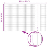 Ogrodzenie Euro 1,2 x 25 m Żelazo pokryte PVC