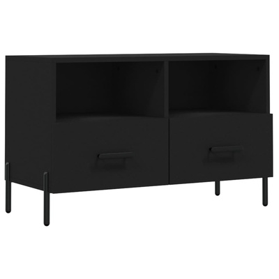 vidaXL Szafka pod TV, czarna, 80x36x50 cm, materiał drewnopochodny wariant 6