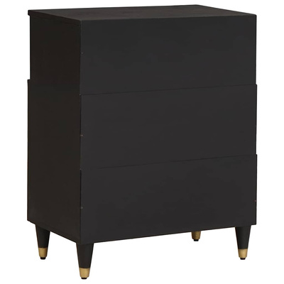Bufet Czarny 60 x 33 x 75 cm Drewno z mango