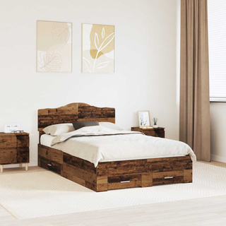 Ramka łóżka Stare drewno 120 x 190 cm Drewno inżynieryjne