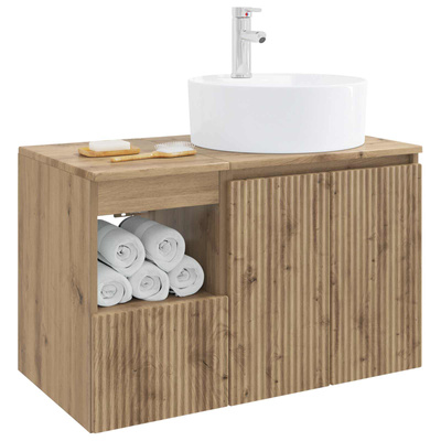 Zestaw mebli łazienkowych 2 szt. Dąb artisan