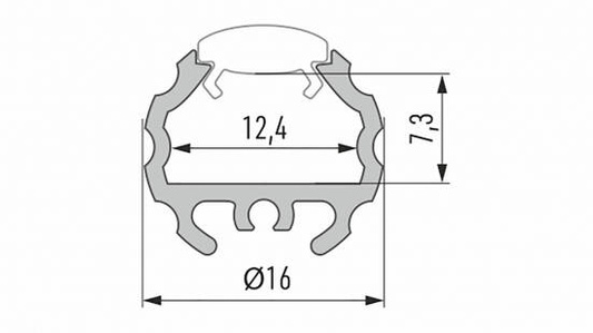Profil LED LUMINES typ Mico inox anodowany 1 m