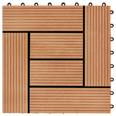 Płytka Tarasowa 11 pcs Drewno tekowe 30 x 30 cm