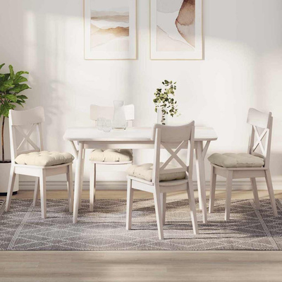 Poduszki na siedziska 4 pcs Kremowy 45 x 45 cm