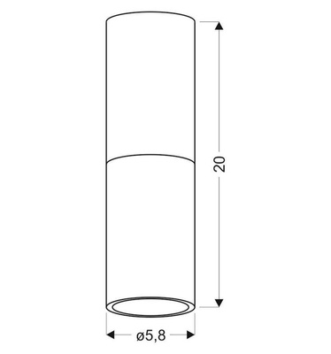 Lampa sufitowa tuba czarno-złota metalowa GU10 Candellux 2282688