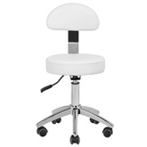 Taboret kosmetyczny do pedicure 304-P biały 123839