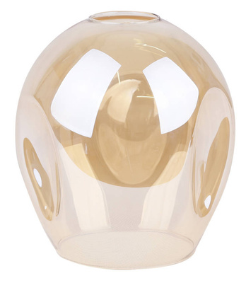 Lampa wisząca szklana czarno/brązowa 3xE27 Aspa 33-00606